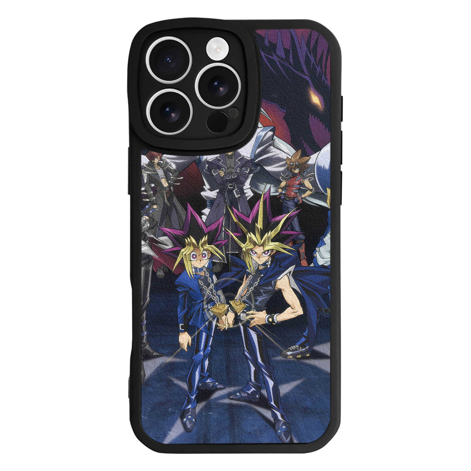 （画像用） 遊☆戯☆王 Yu-Gi-Oh! 【iPhone 16シリーズ対応】シリコンスマホケース（レザー調） 材質：シリコン
